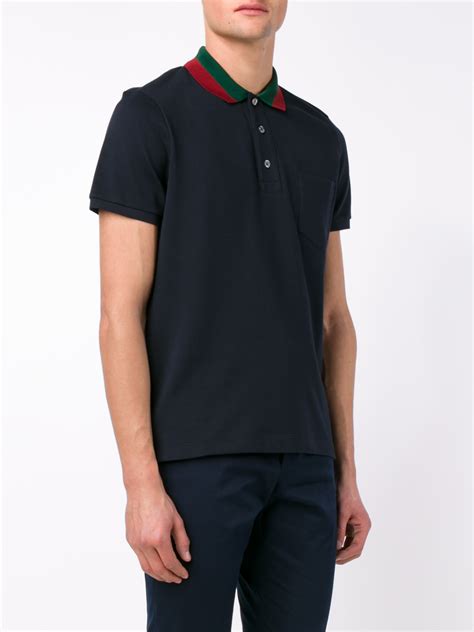 cheap gucci polo shirt large|gucci navy striped polo shirt.